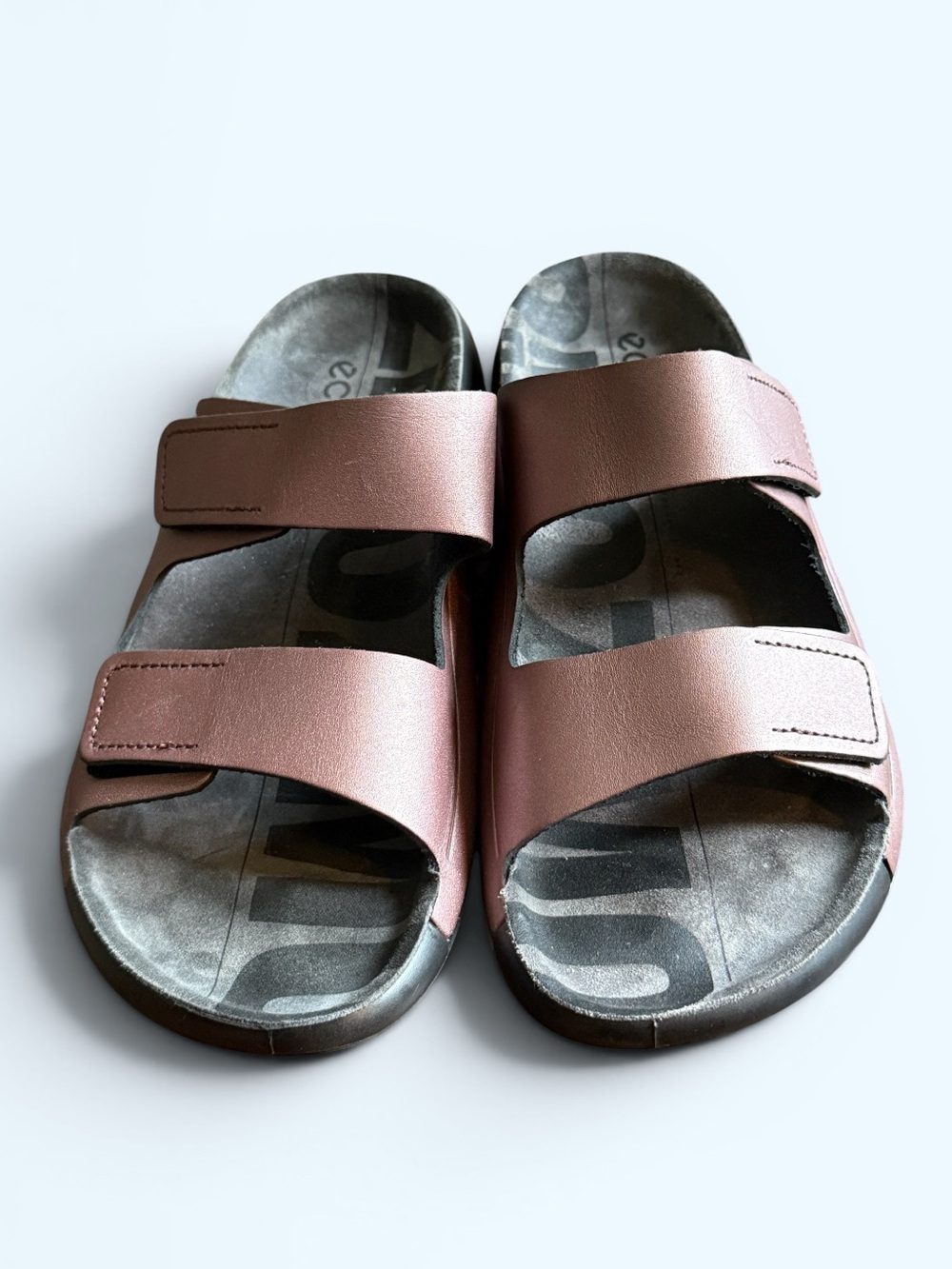 ECCO Cozmo Adjustable Double-Strap Sandals in Dusty Rose Size 39EU/8-8.5US
